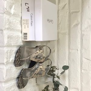 Calvin Klein Mella Snake Wedge Sandal